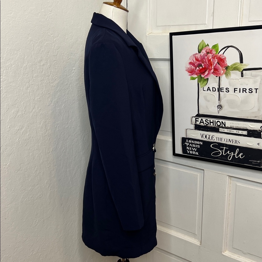 NWT Superdown Navy Button Front Blazer Dress size… - image 3